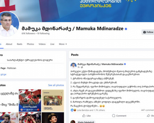 მამუკა მდინარაძე: “მაკრონის ლეგიტიმაცია რაში გვჭირდება, კაცო, ნუ გადამრიეთ… თავის პრემიერს ვერ იმას შვება…”